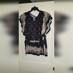 Floral Black Women's Top